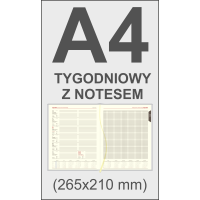 A4 tygodniowy + notes 144 str.