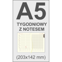 A5 tygodniowy + notes 144 str.