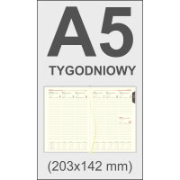 A5 tygodniowy 128 str.